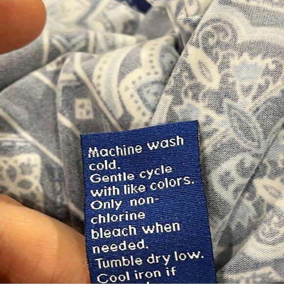 Apt. 9 Navy and White Long Sleeve knee length Dress size large - Picture 10 of 13